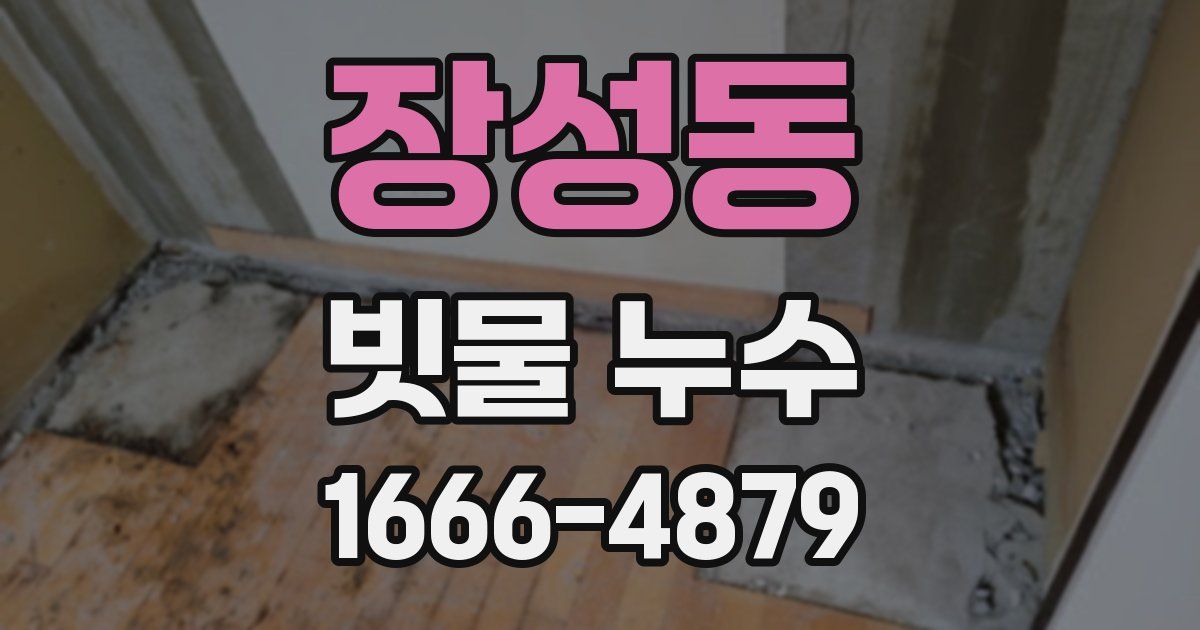 장성동 빗물 누수