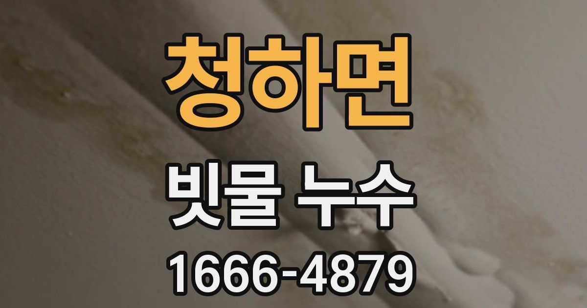 청하면 빗물 누수