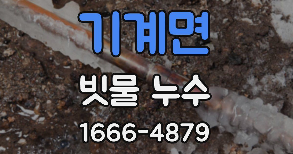 기계면 빗물 누수