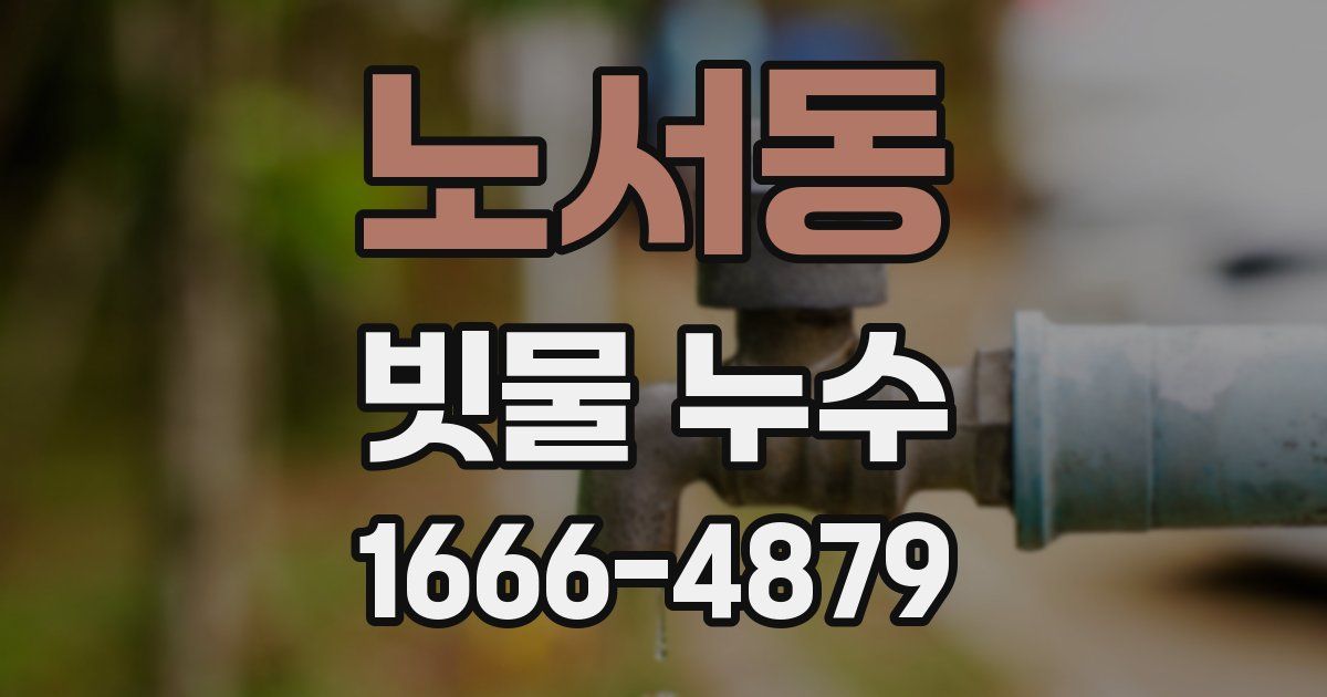 노서동 빗물 누수
