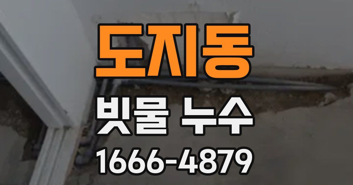도지동 빗물 누수