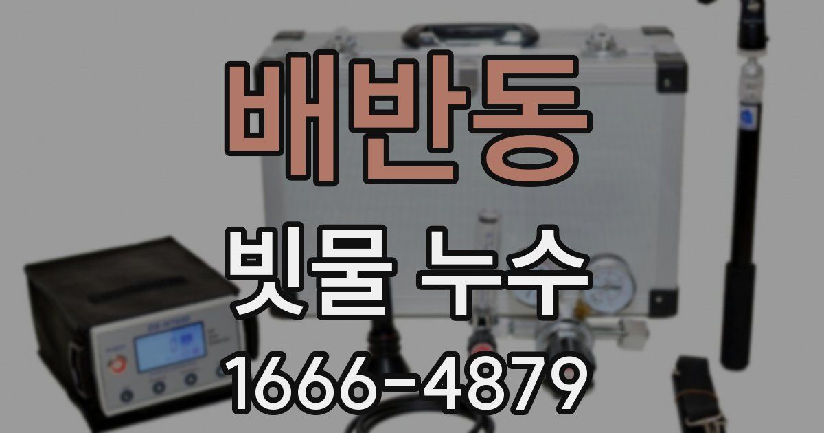 배반동 빗물 누수