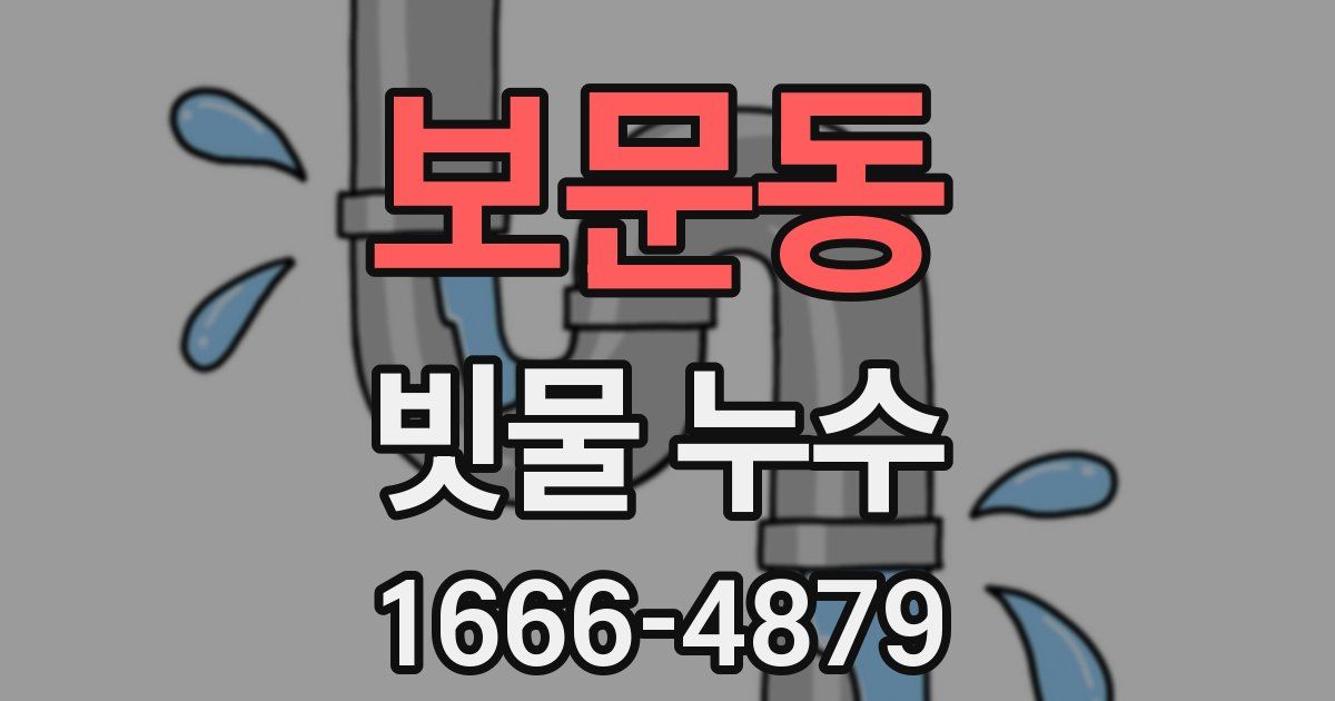 보문동 빗물 누수
