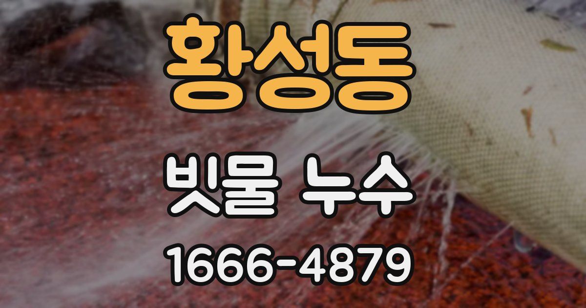황성동 빗물 누수