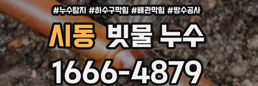 시동 빗물 누수