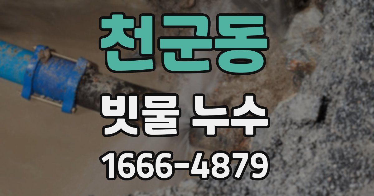 천군동 빗물 누수