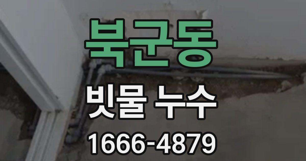 북군동 빗물 누수
