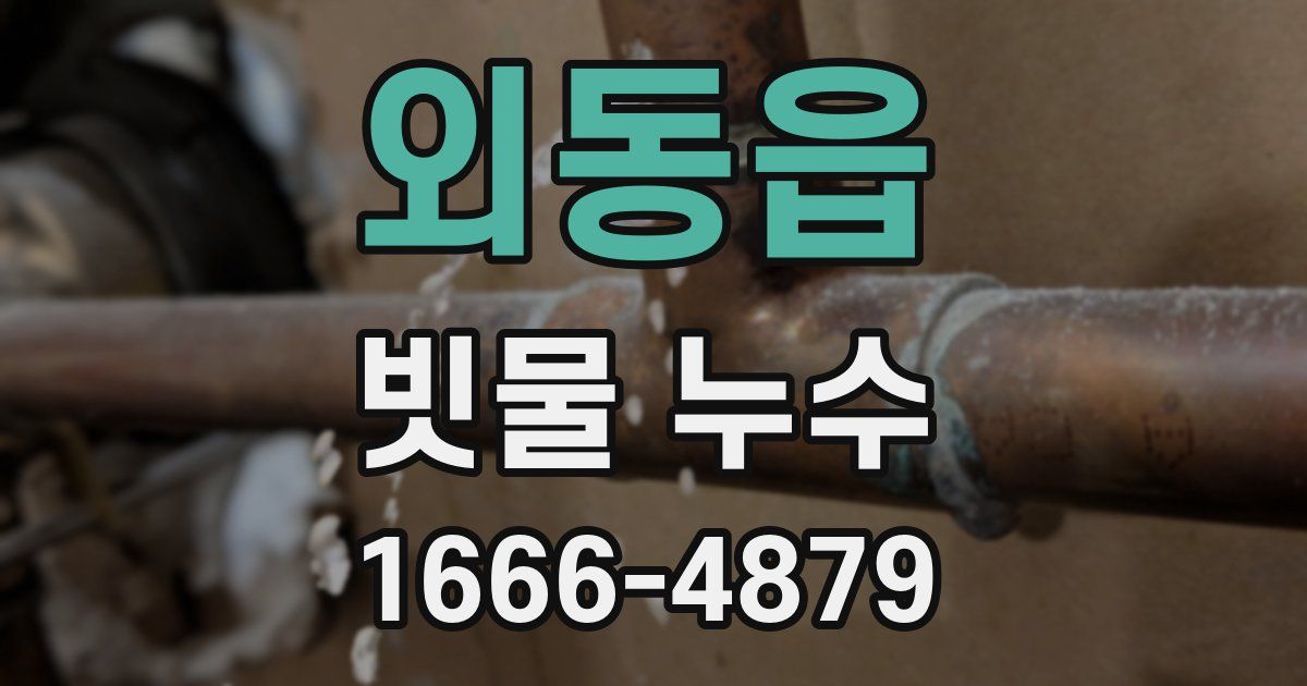 외동읍 빗물 누수