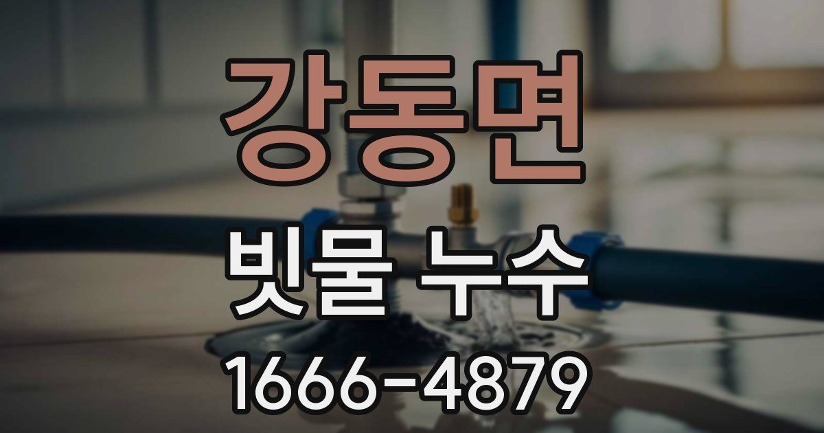 강동면 빗물 누수