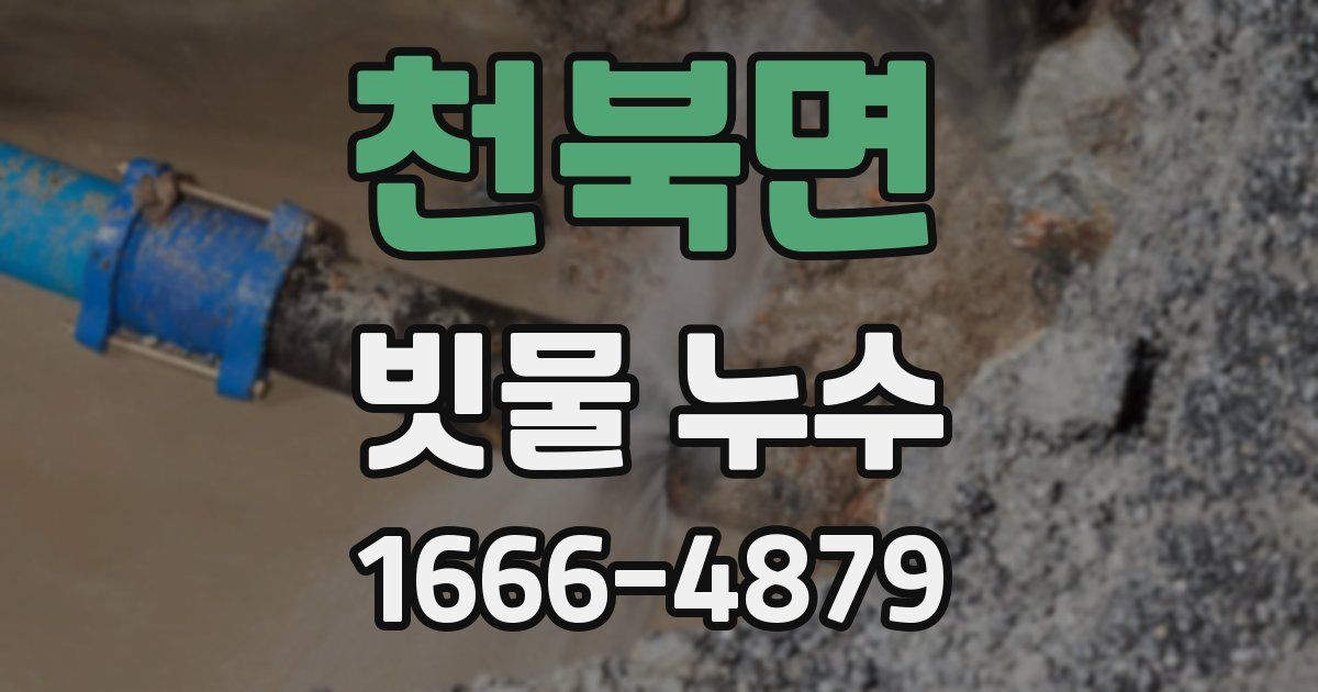 천북면 빗물 누수