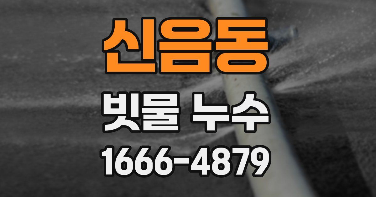 신음동 빗물 누수