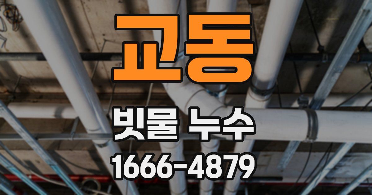 교동 빗물 누수