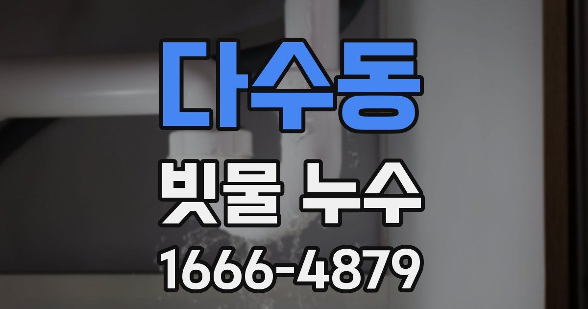 다수동 빗물 누수