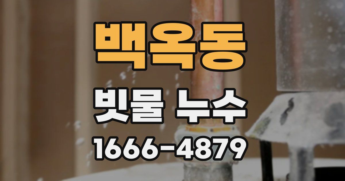 백옥동 빗물 누수