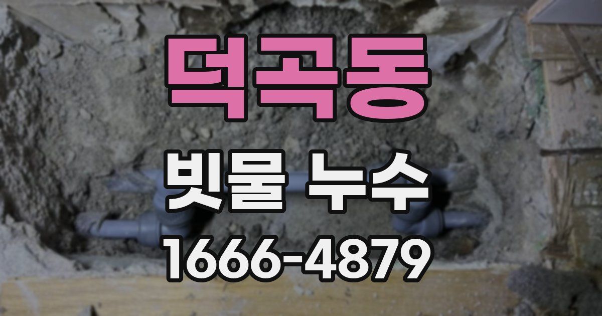 덕곡동 빗물 누수