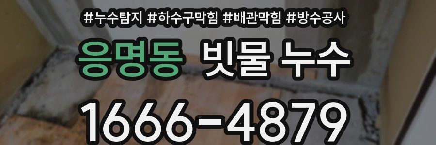 응명동 빗물 누수