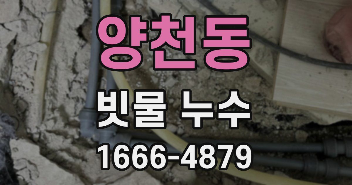 양천동 빗물 누수