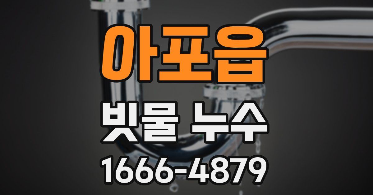 아포읍 빗물 누수