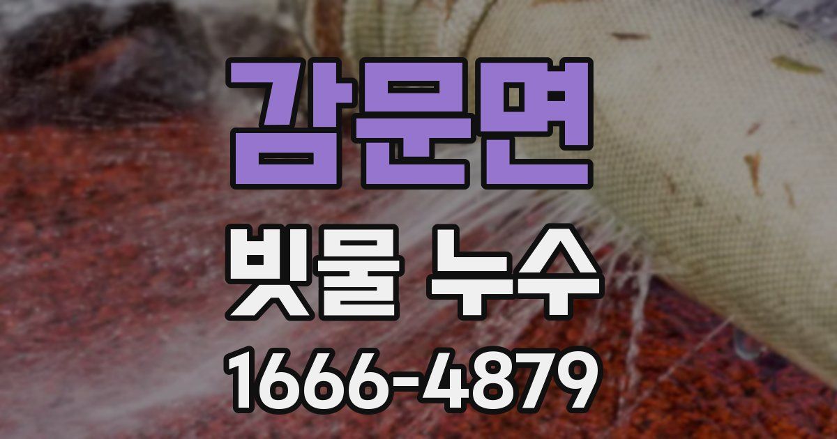 감문면 빗물 누수