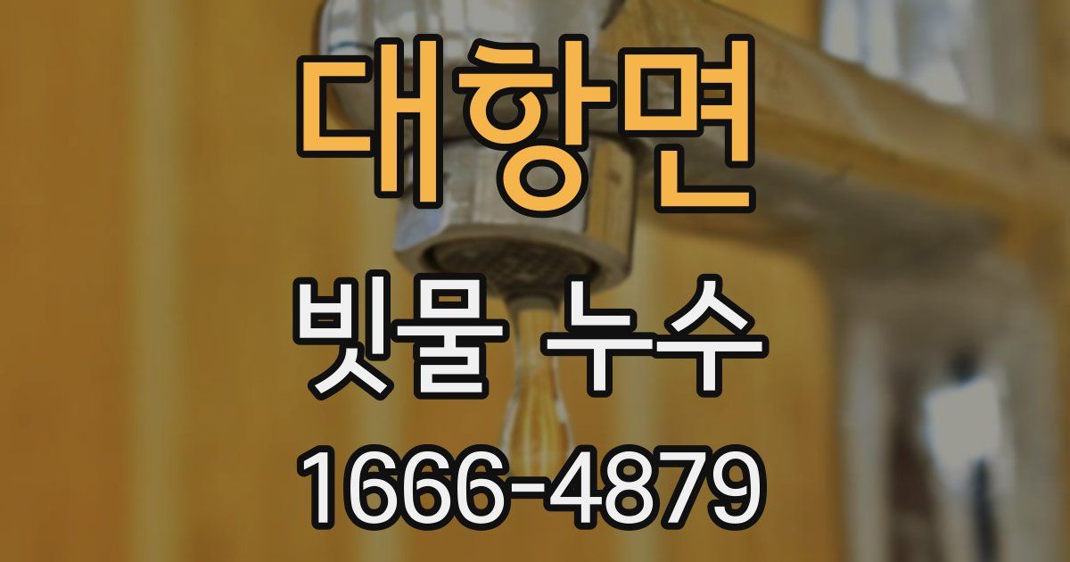 대항면 빗물 누수