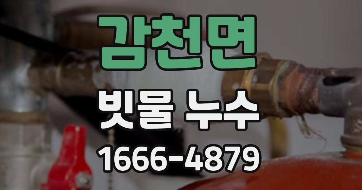 감천면 빗물 누수