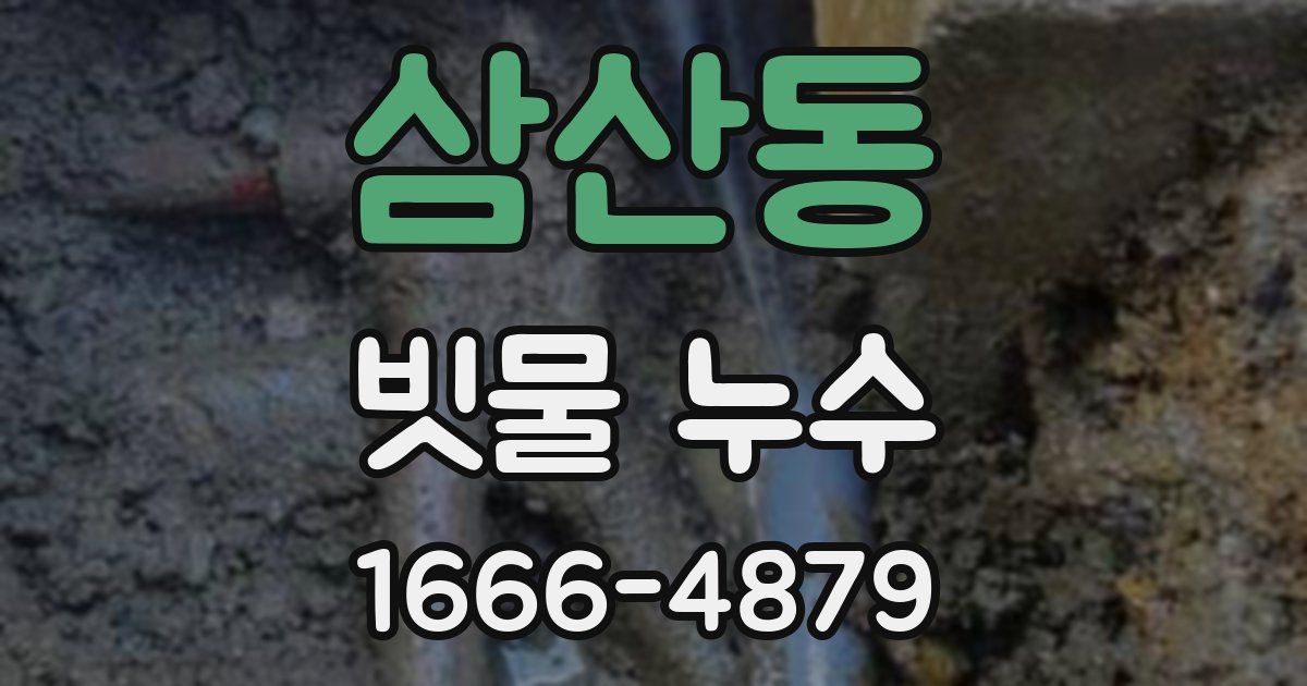 삼산동 빗물 누수