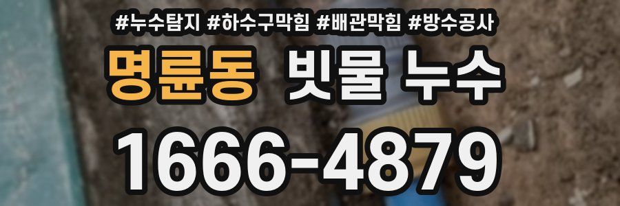 명륜동 빗물 누수
