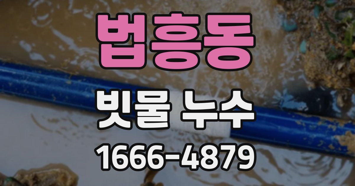 법흥동 빗물 누수