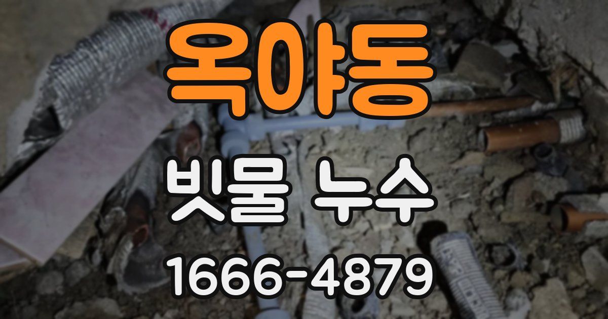 옥야동 빗물 누수