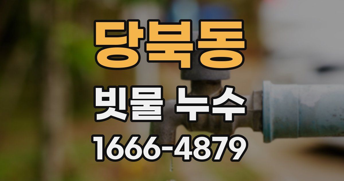 당북동 빗물 누수