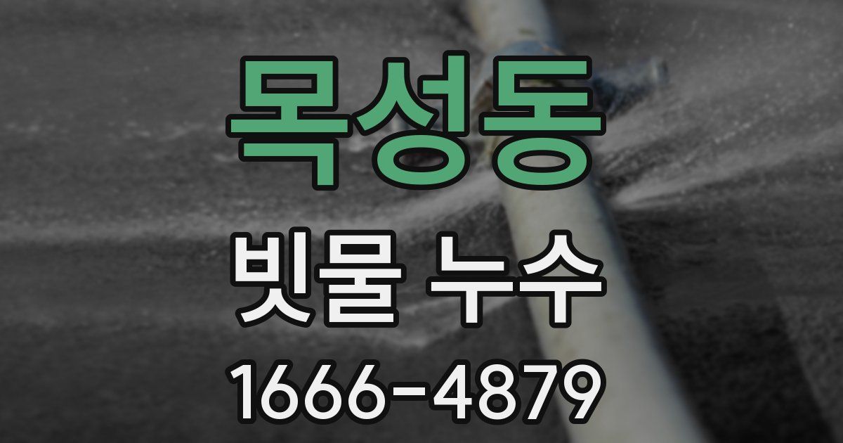 목성동 빗물 누수