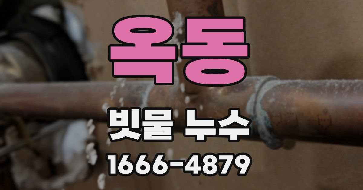 옥동 빗물 누수