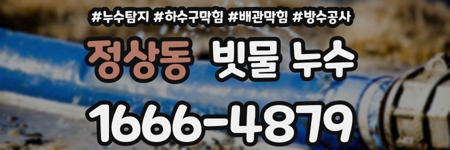 정상동 빗물 누수