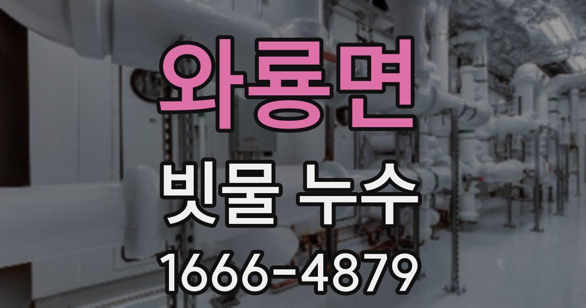 와룡면 빗물 누수