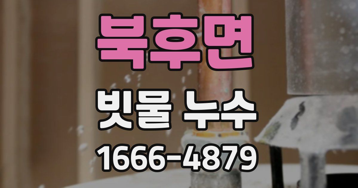 북후면 빗물 누수