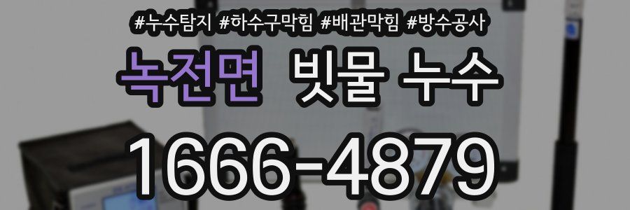 녹전면 빗물 누수