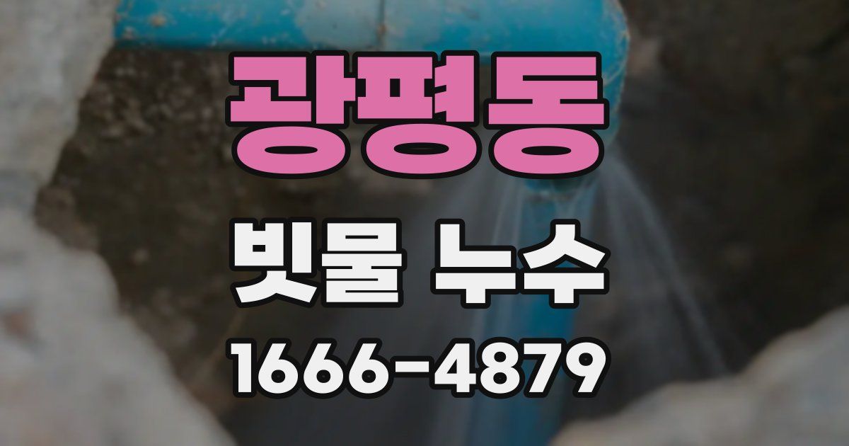 광평동 빗물 누수