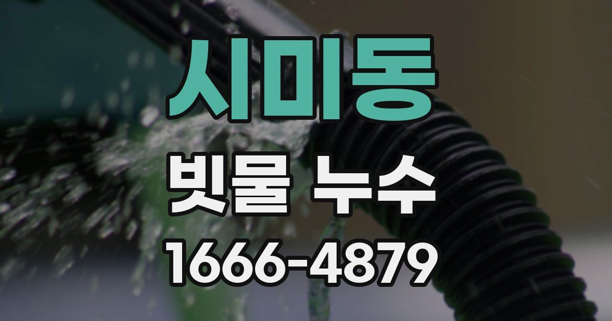 시미동 빗물 누수