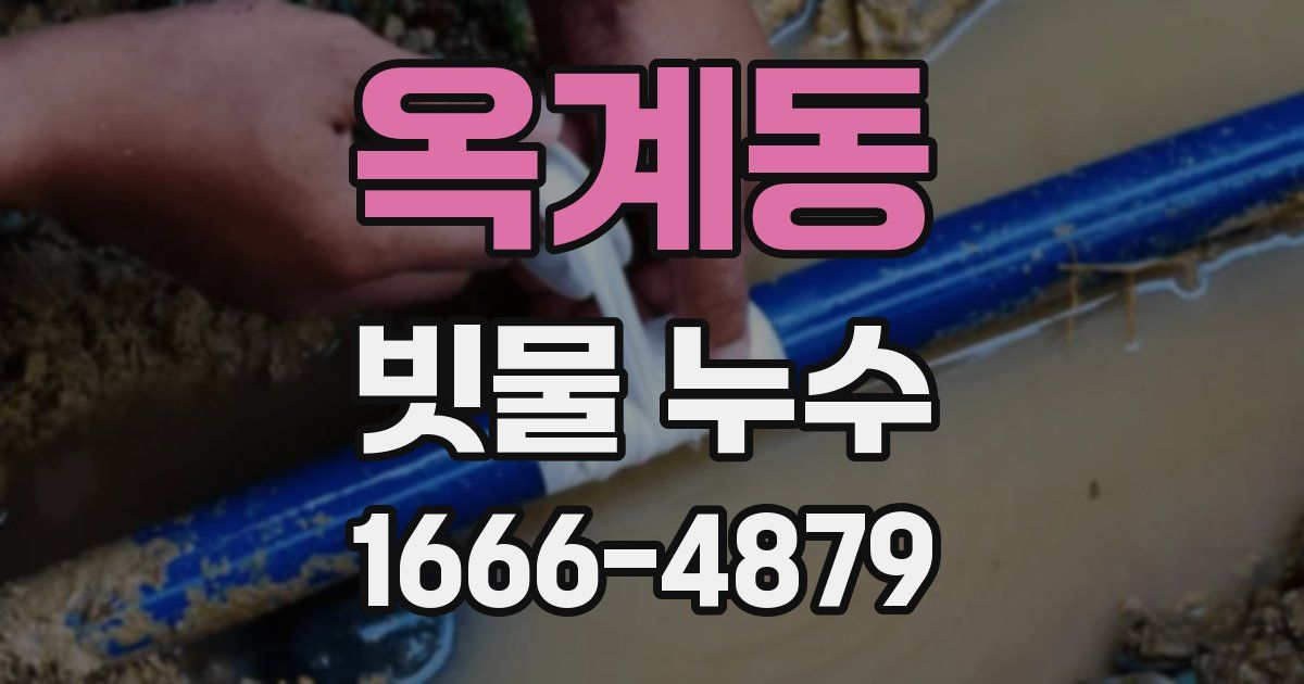 옥계동 빗물 누수