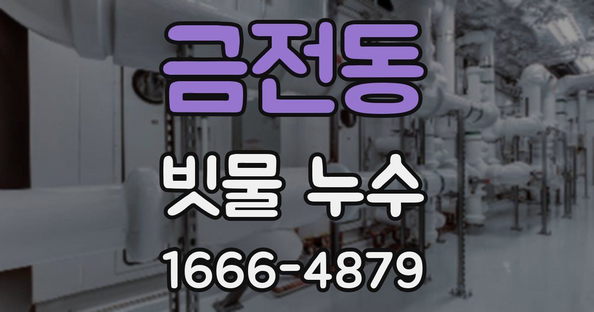 금전동 빗물 누수