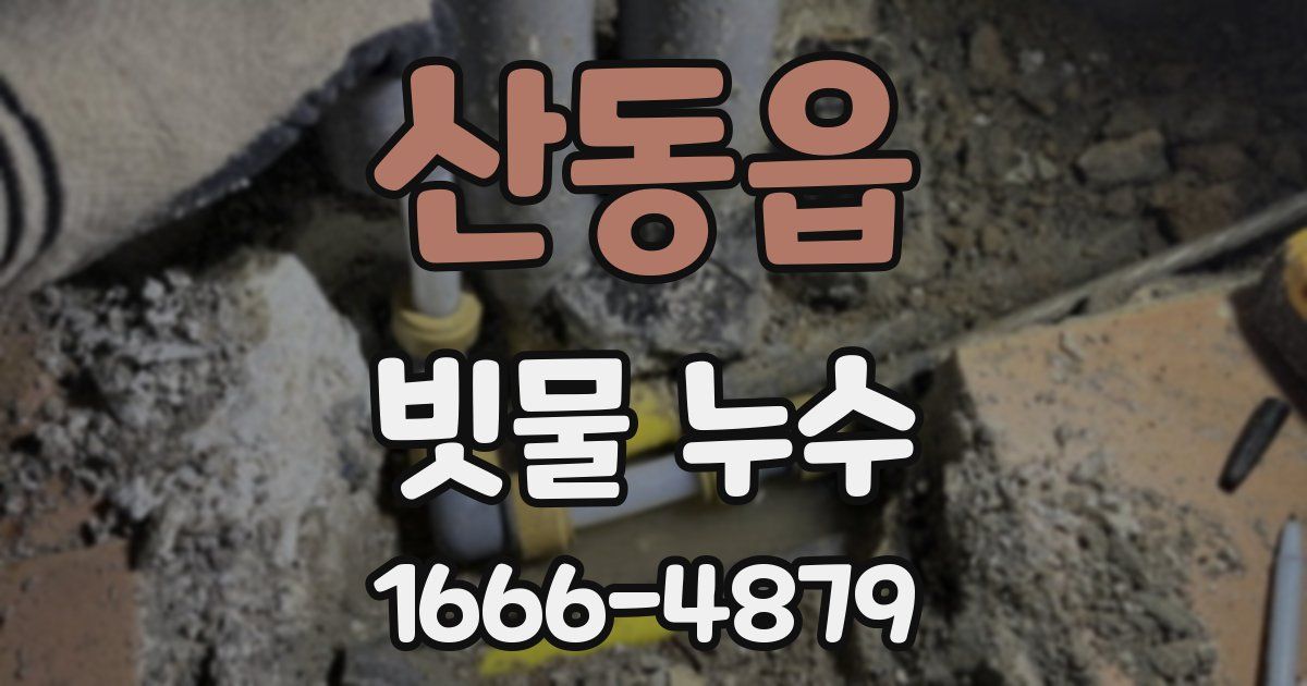 산동읍 빗물 누수