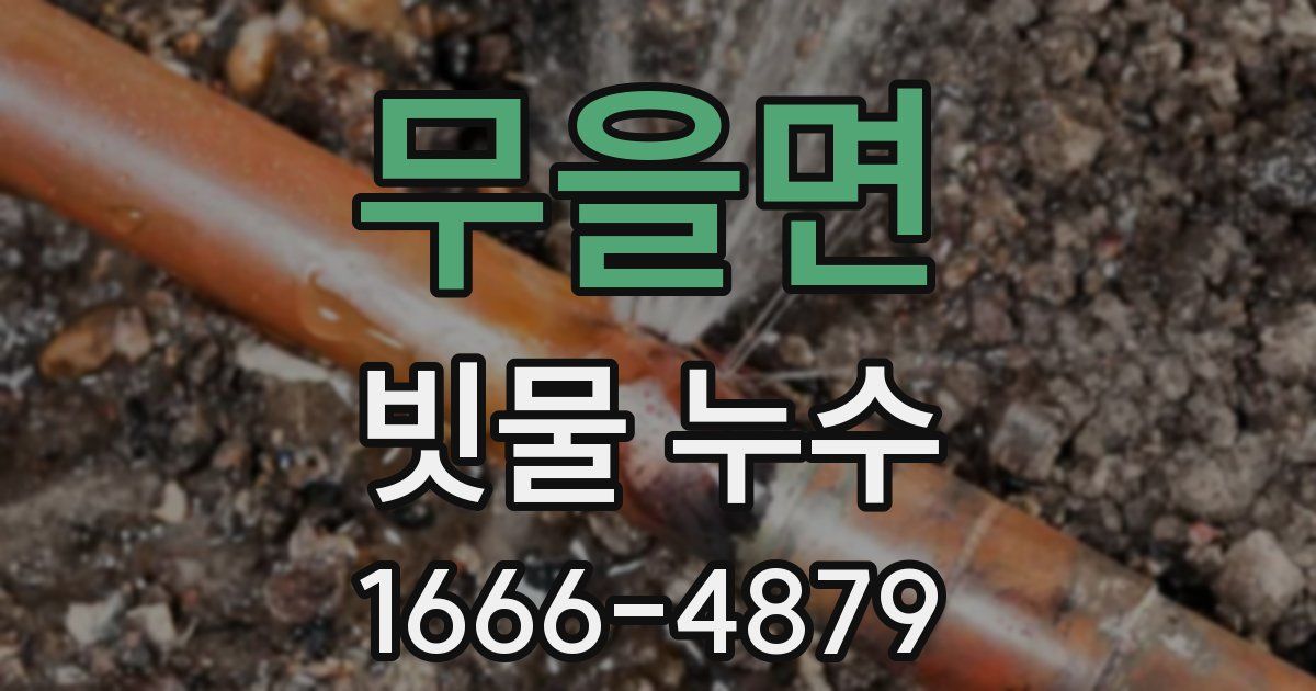 무을면 빗물 누수