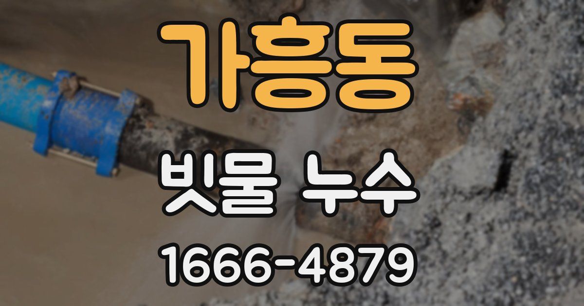 가흥동 빗물 누수