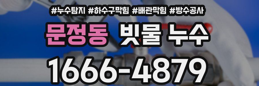 문정동 빗물 누수