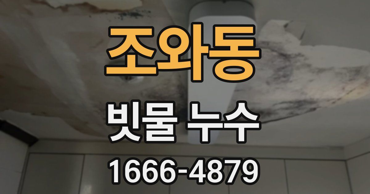 조와동 빗물 누수