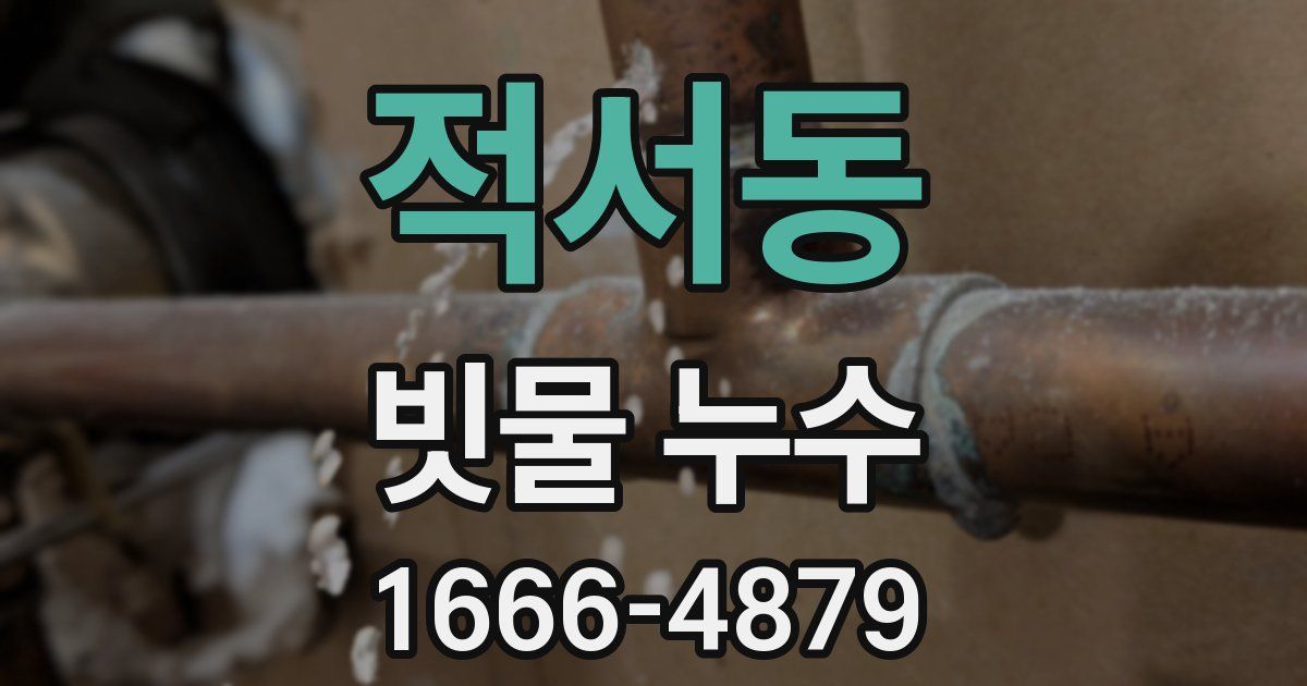 적서동 빗물 누수