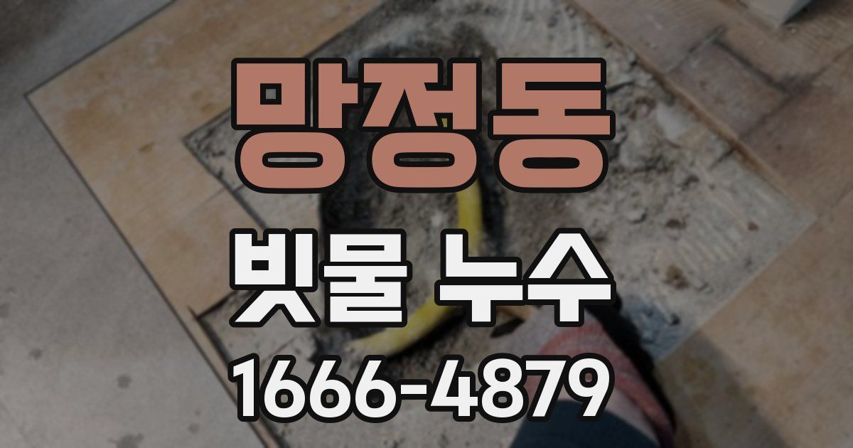망정동 빗물 누수