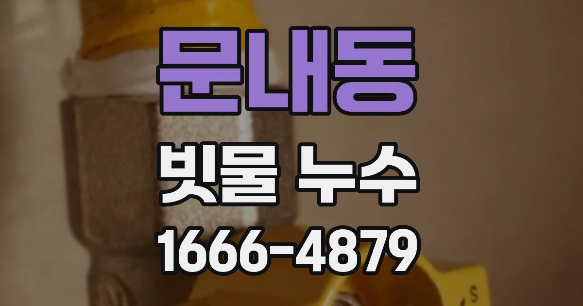 문내동 빗물 누수