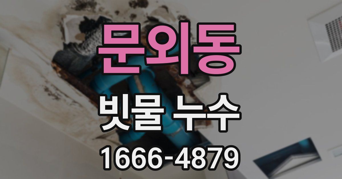 문외동 빗물 누수
