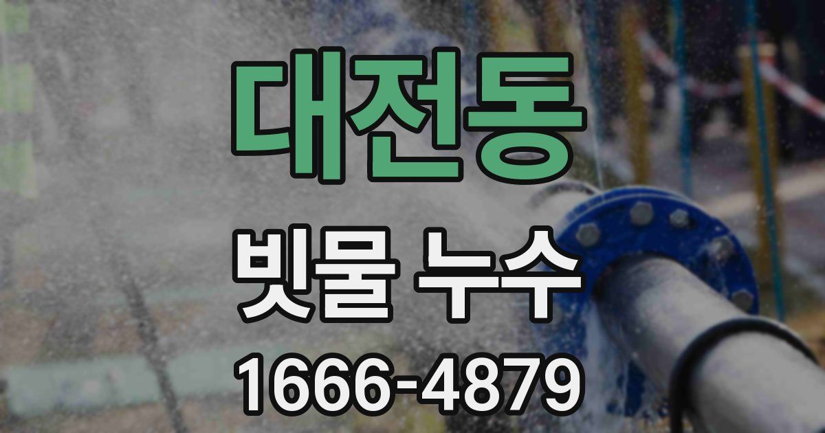 대전동 빗물 누수